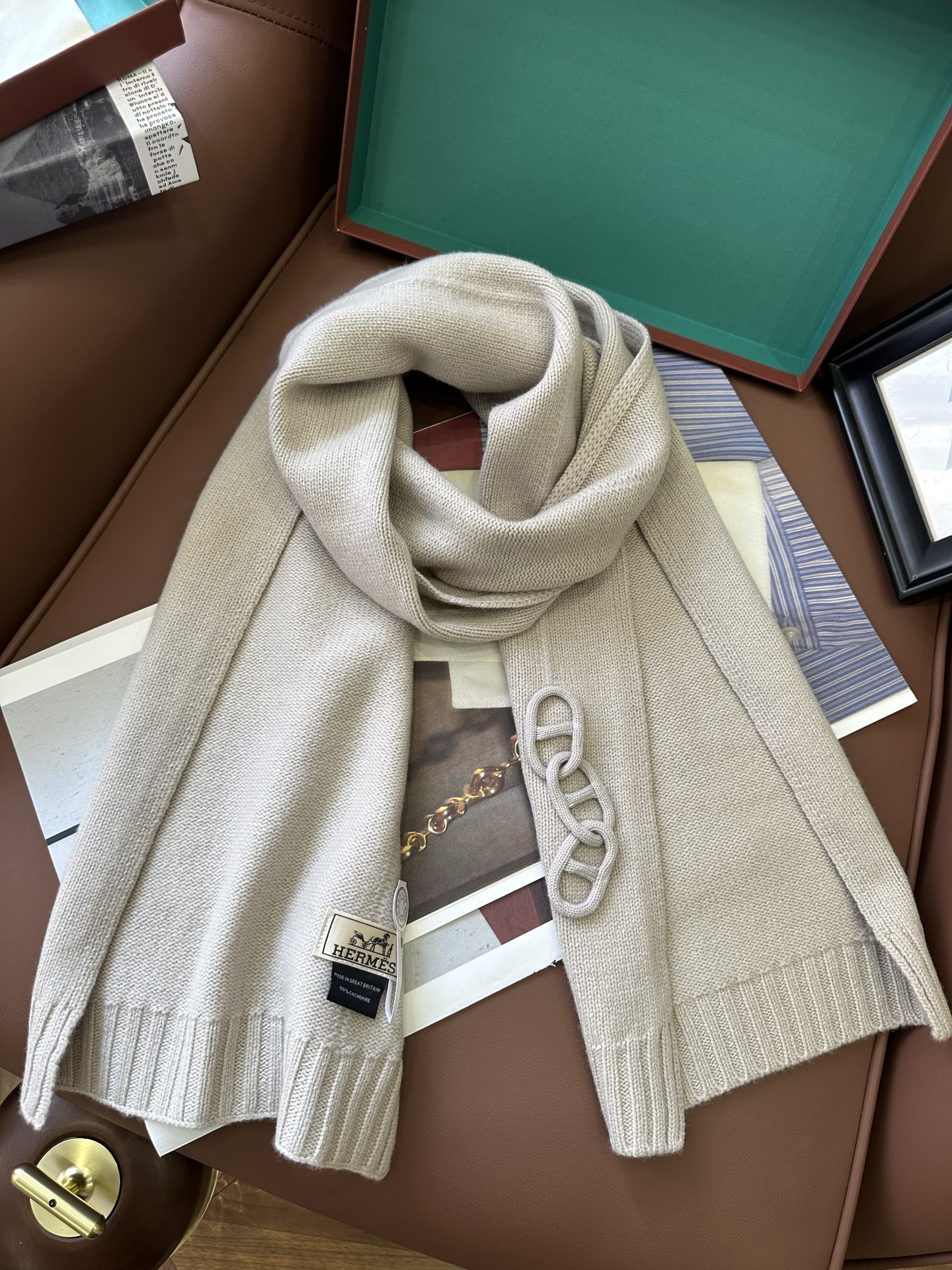Hermes cashmere Scarf H36118-3