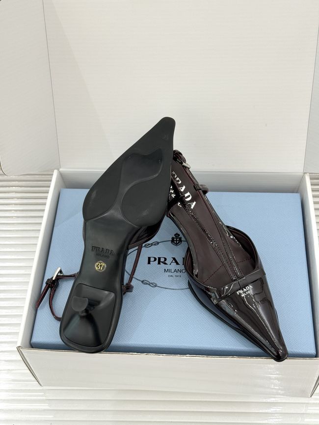 Prada Brushed leather slingback pumps 1I701O-5
