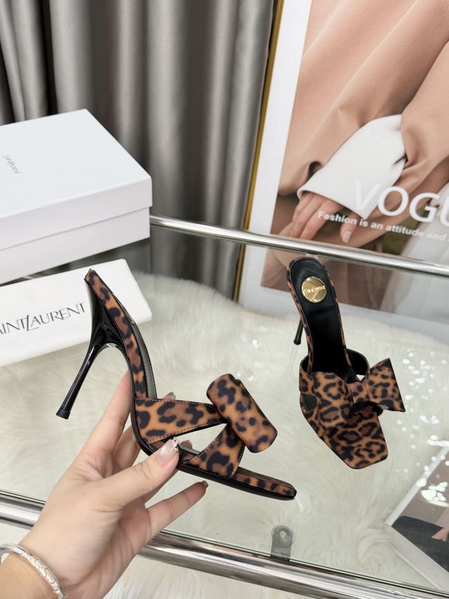 Saint Laurent BABYLONE mules in satin 10CM F6629-2