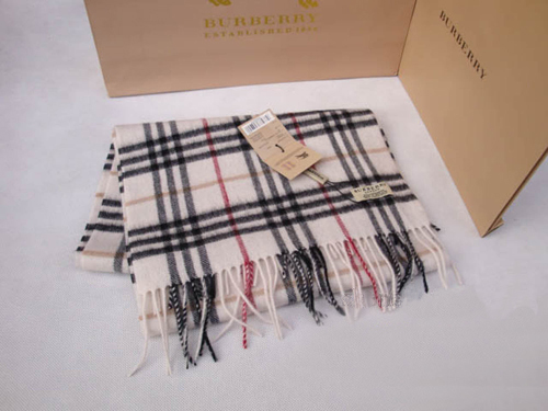 Burberry Cashmere Ivory Nova Check Scarf