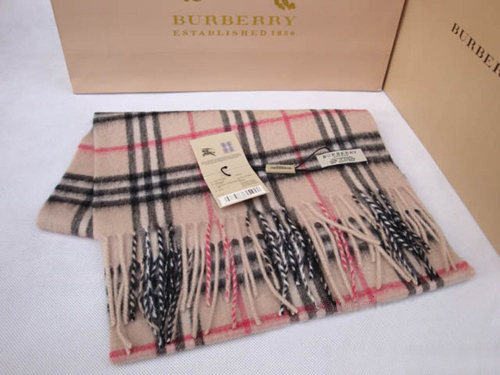 Burberry Cashmere Light Camel Nova Check Scarf