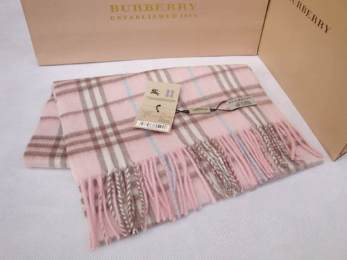 Burberry Cashmere Pink Nova Check Scarf