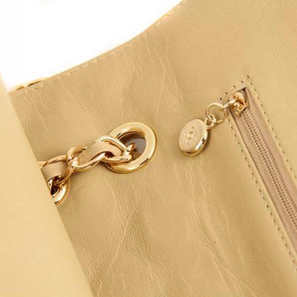 Chanel Jumbo Bags 1119 Apricot Leather Golden Hardware