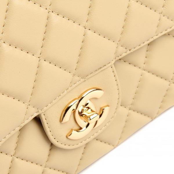 Chanel Jumbo Bags 1119 Apricot Leather Golden Hardware