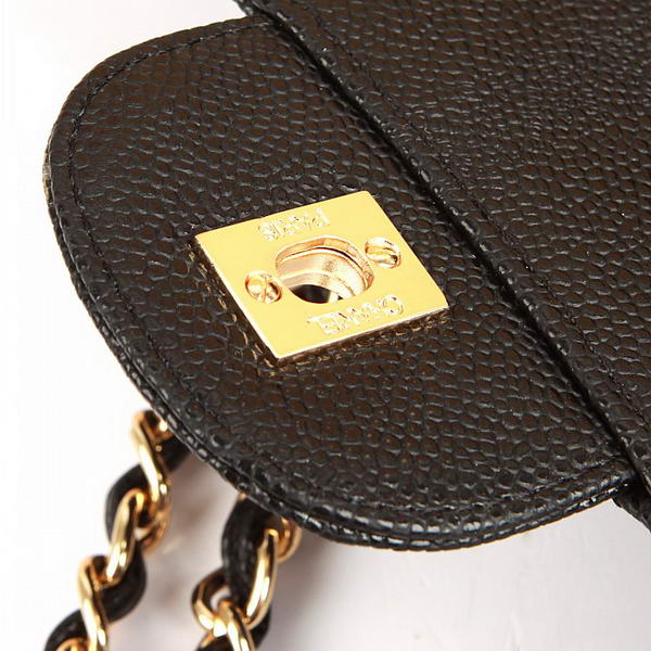 Chanel Jumbo Bags A36073 Black Caviar Leather Golder Hardware