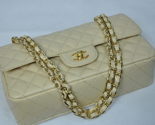 Chanel 2.55 Quilted Flap Bag 1112 Beige with Gold Hardware