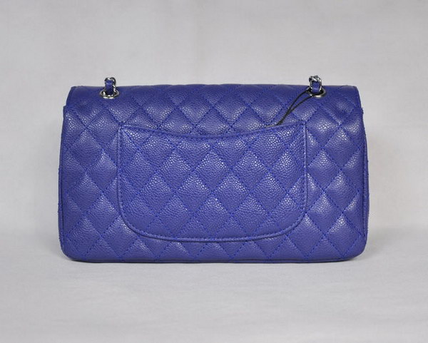 Chanel 2.55 Quilted Flap Bag 1112 Blue with Silver Hardware