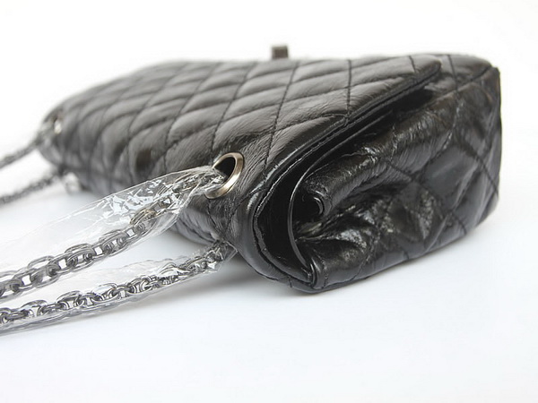 Chanel 2.55 Classic Quilted Flap Bag Black Cow Leather 35454