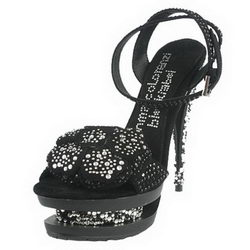 Gianmarco Lorenzi Double Platform Sandal Suede Black