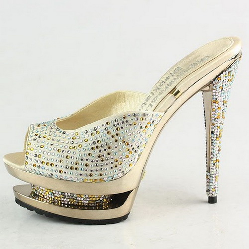 Gianmarco Lorenzi Multicolor Rhinestone Embellished Apricot Satin Open Toe sandals