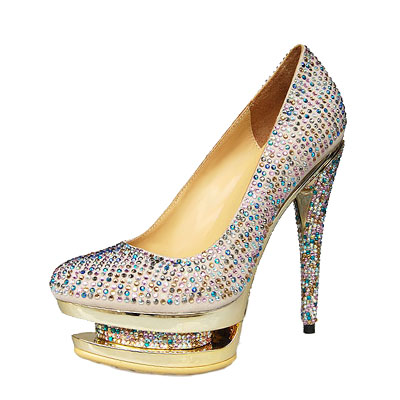 Gianmarco Lorenzi Multicolor Rhinestone Embellished Pumps