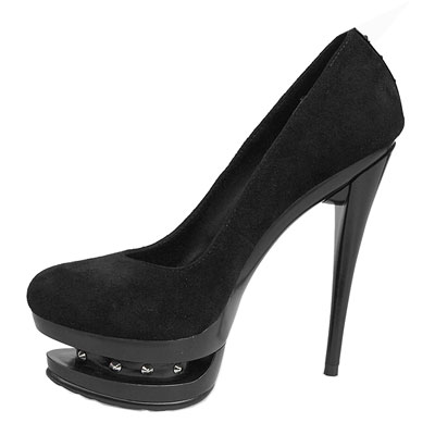 Giuseppe Lorenzi Pumps Double Platform Black Suede