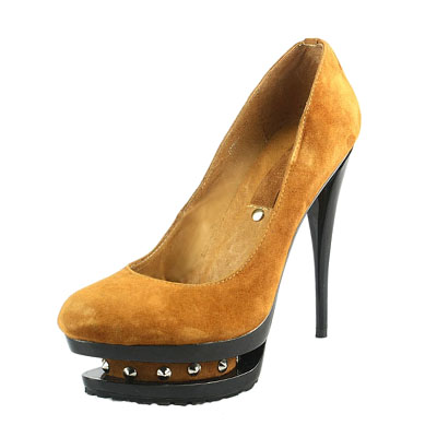 Giuseppe Lorenzi Double Platform Pumps Brown Suede