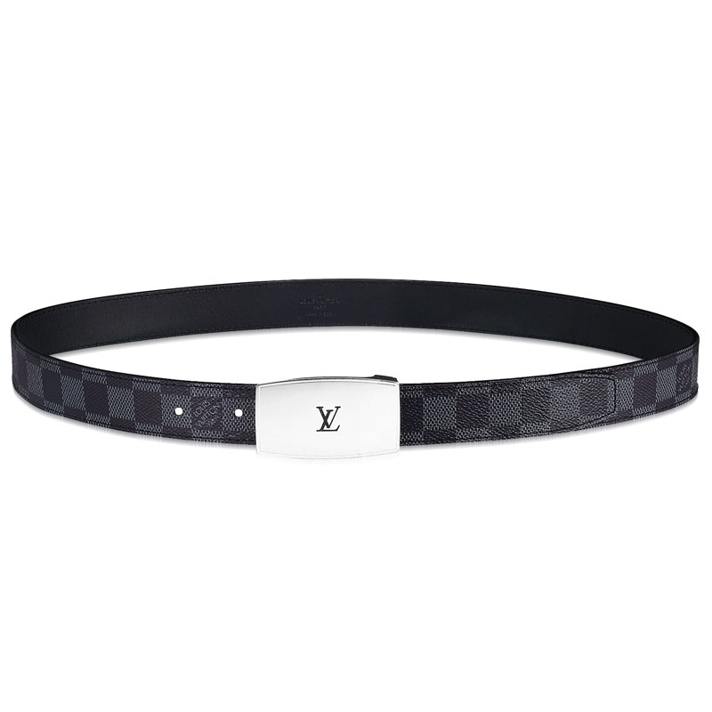 Louis Vuitton Cut Long Damier Graphite Belt M9638Q