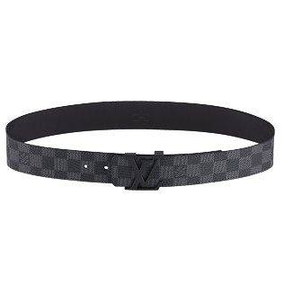 Louis Vuitton Initiales Damier Graphite Belt M9808S