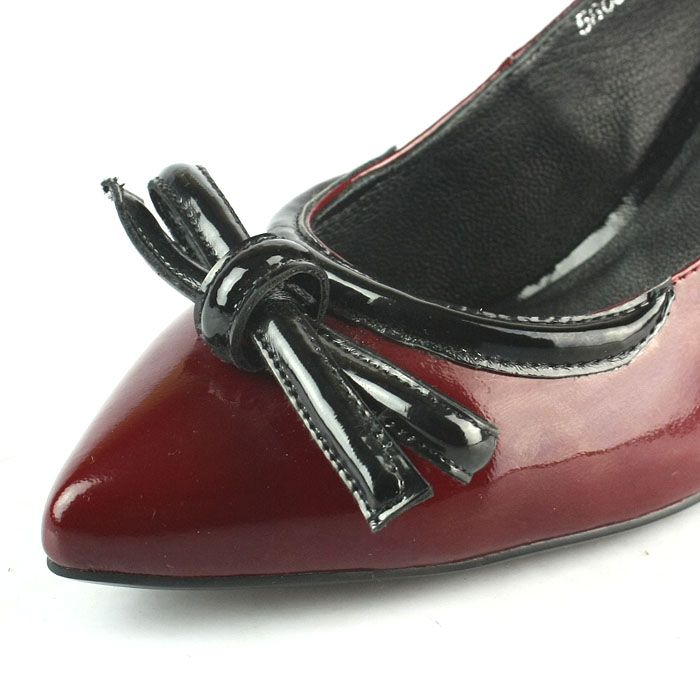 Prada Patent Leather Oversized Bow Pumps Red