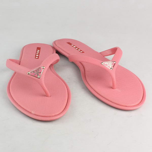 Prada Rubber Thong Sandal Pink