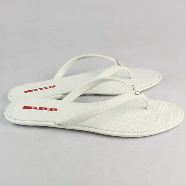 Prada Rubber Thong Sandal White