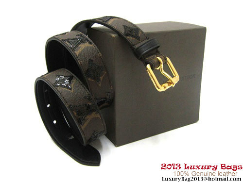 Louis Vuitton 2011 Spring Summer Galuchat Art Nouveau Belt M9824 Black