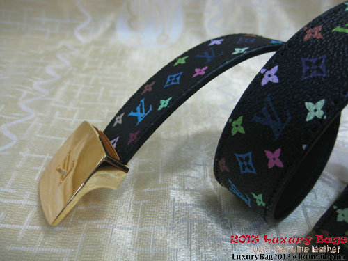 Louis Vuitton Monogram Multicolore Reversible Belt M6890U Black