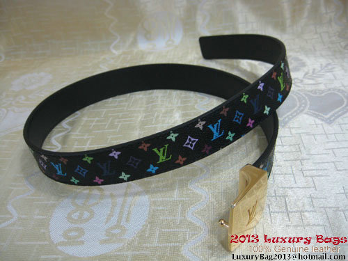 Louis Vuitton Monogram Multicolore Reversible Belt M6890U Black