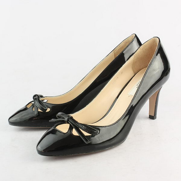 Prada Patent Leather Bow Pump PD090 Black