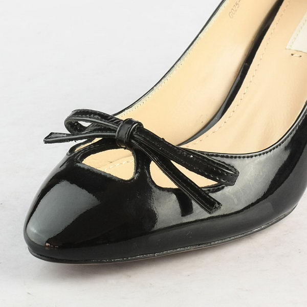 Prada Patent Leather Bow Pump PD090 Black