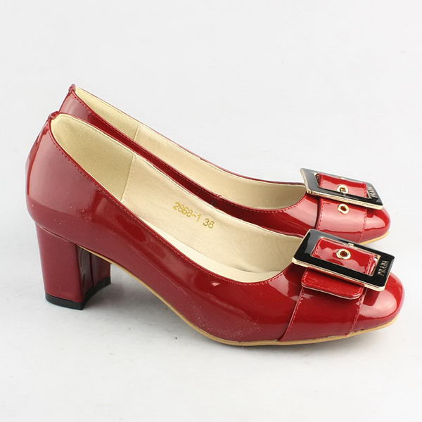 Prada Patent Leather Pump PD076 Red