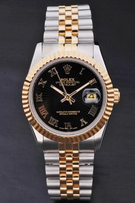 Rolex Datejust Black Stainless Steel 34mm Men Watch-RD3815