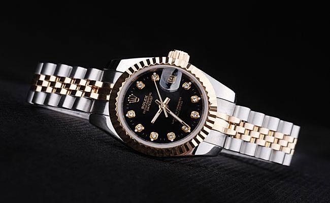 Rolex Datejust Golden&Black 25mm Women Watch-RD3832