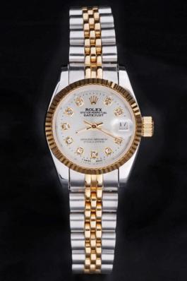 Rolex Datejust Golden&White 25mm Women Watch-RD3833