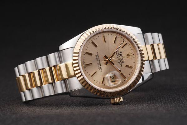 Rolex Datejust Golden Surface Stainless Steel Men Watch-RD2406