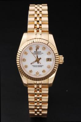 Rolex Datejust Mechanism Golden&White Surface Women Watch-RD2462