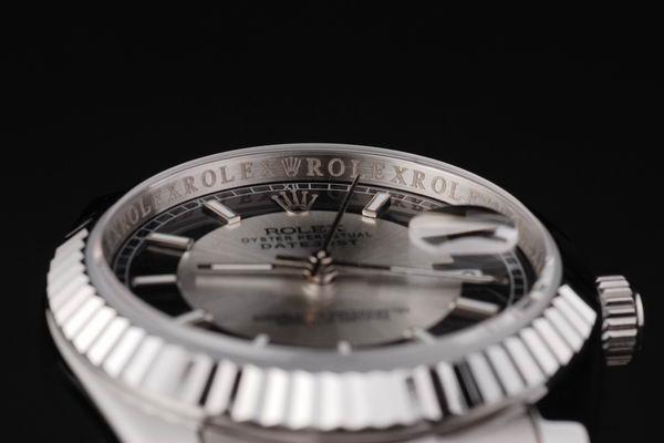 Rolex Datejust Mechanism Silver Bezel&Black Surface Watch-RD2414