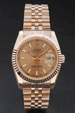 Rolex Datejust Rose Gold 34 mm Men Watch-RD3862