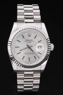 Rolex Datejust Silver&White Stainless Steel Watch-RD2412