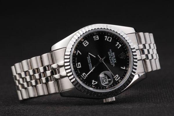 Rolex Datejust Silver Bezel&Black Surface Watch-RD2393