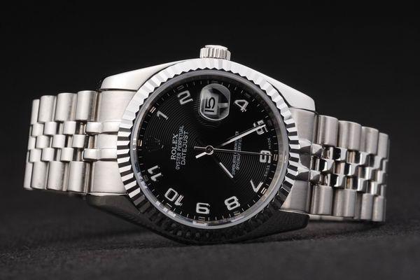 Rolex Datejust Silver Bezel&Black Surface Watch-RD2393