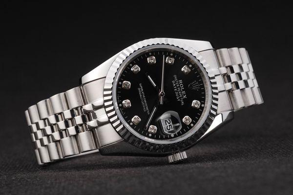 Rolex Datejust Silver Bezel&Black Surface Watch-RD2394