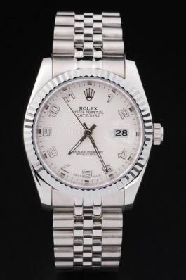 Rolex Datejust Silver Bezel&White Surface Watch-RD2392