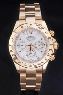 Rolex Daytona Mechanism Golden Bezel White 38mm Watch-RD3831