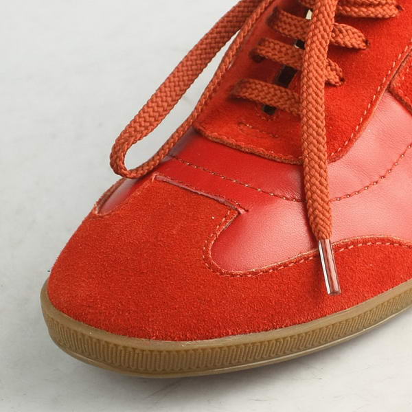 Salvatore Ferragamo Suede with Lambskin Sneaker Red