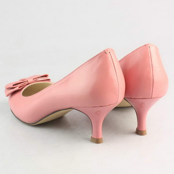 miu miu Sheepskin Leather Bow Point Toe Pump Pink