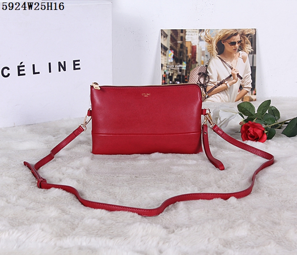 Celine in pelle Pochette Red