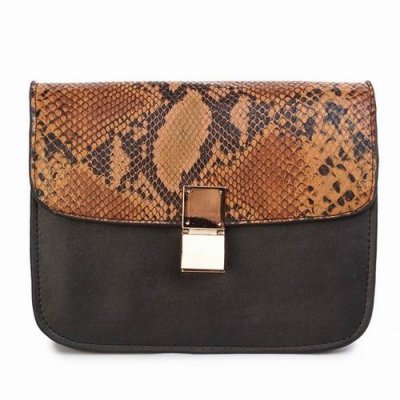 Celine Chiusura Python in pelle nera Borse