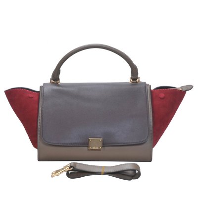 Celine Classic Khaki Claret bovina Pelle Borse