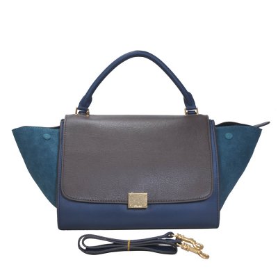 Celine Classic Sapphire Caffè Borse in pelle di vacchetta