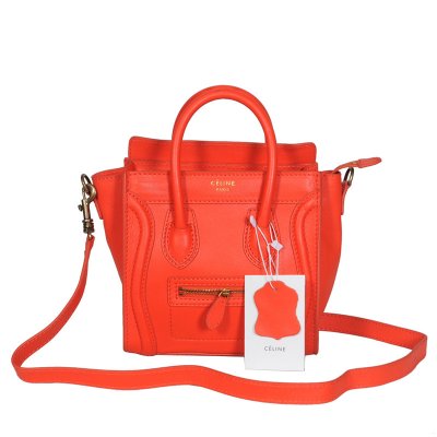 Celine Boston Bag Arancione Sorriso vacchetta