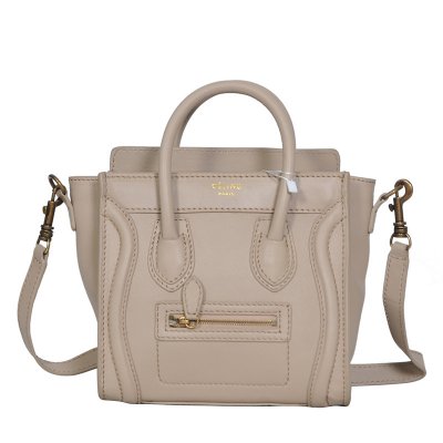 Celine Boston Bag verdastro grigio sorriso vacchetta