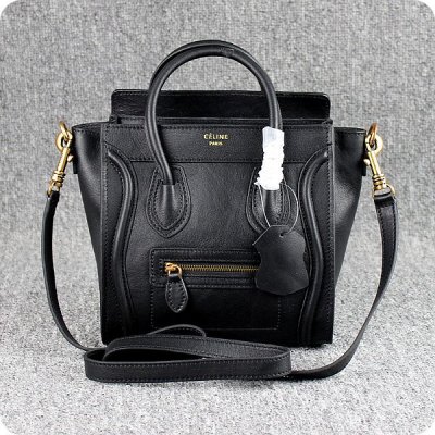 Celine Boston pelle nera Borse